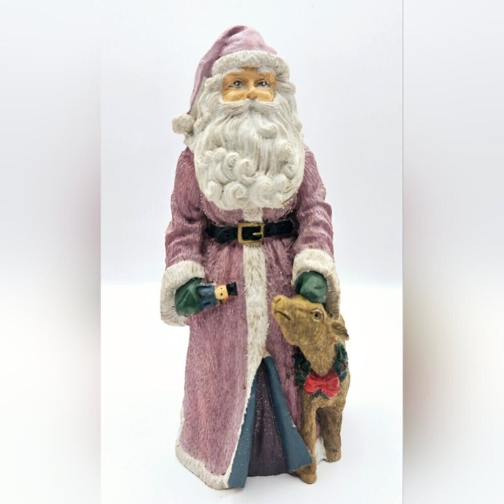 Vintage Midwest Imports Santa Claus Figurine Resin Antique Finish